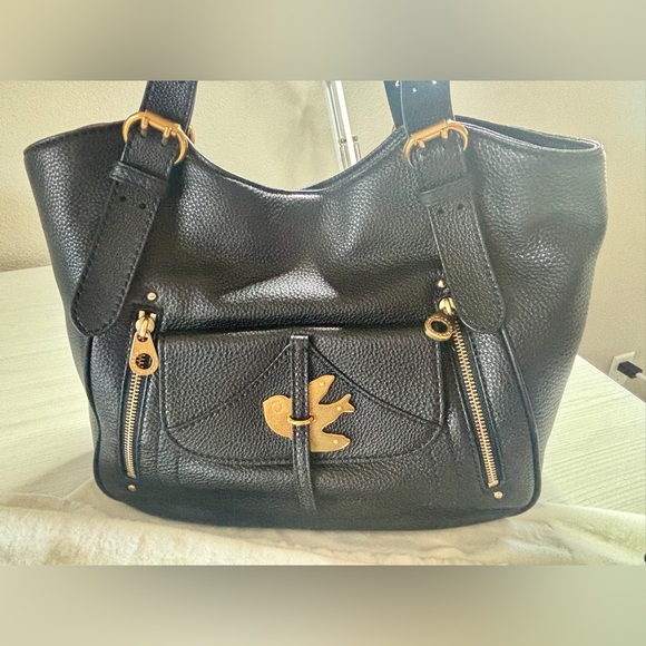 Marc by Marc Jacobs Petal to the Metal Black Leather Tote Shoulder Bag - Picture 2 of 13